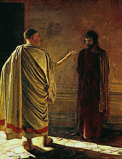 Nikolaj Nikolajewitsch Ge What is truth, Christ and Pilate oil painting image